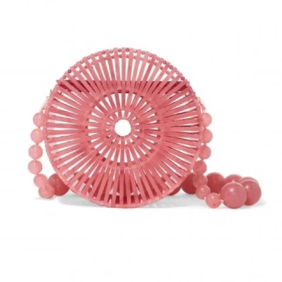 Cult Gaia Acrylic Luna Shoulder Bag in Cherry Quartz, NWT, BNIB - Picture 8 of 11